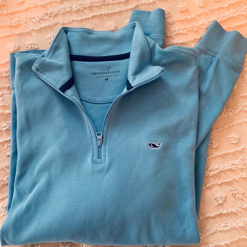 Vineyard Vines Coastline Blue Quarter-Zip